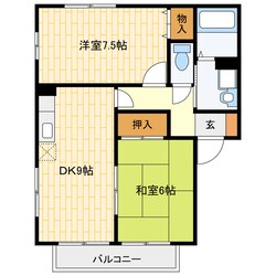 サンフローラ木原Ｂの物件間取画像